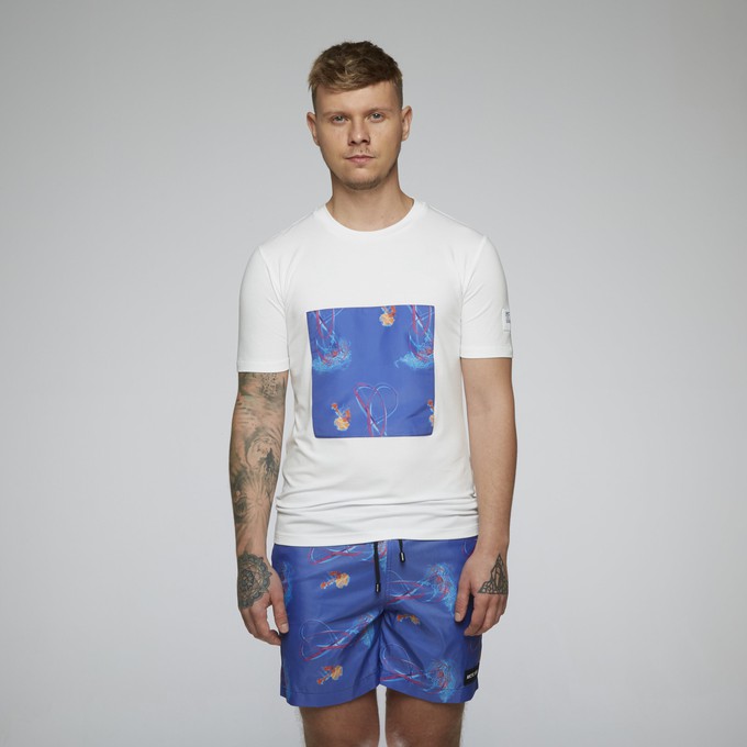 AS tee ss PO seatrash print blue from arctic seas