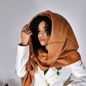 Rusty Orange Brown Cashmere Scarf from Asneh