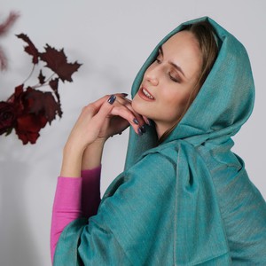 Turquoise Jade Blue Cashmere Scarf from Asneh