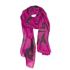 Pink and Black Cashmere Scarf from Asneh