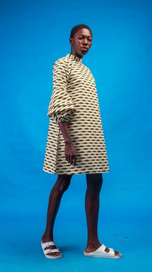 Chinue African Print Shirt Dress from Atelier D'Afrique