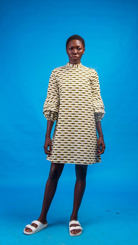 Chinue African Print Shirt Dress from Atelier D'Afrique
