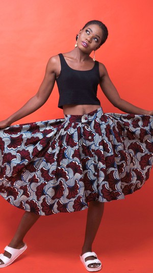 Cyrah African Print Skirt from Atelier D'Afrique