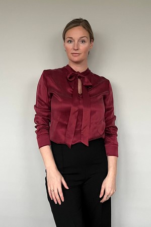 Vegan Silk Bow Blouse from Atelier Jungles