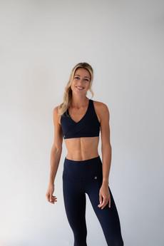 Crossback Bra / Navy via Audella Athleisure