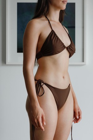 Halter Gathered Top | Cacao from AURAI SWIM