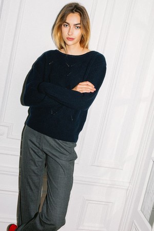 Sweater Idesia navy from avani apparel