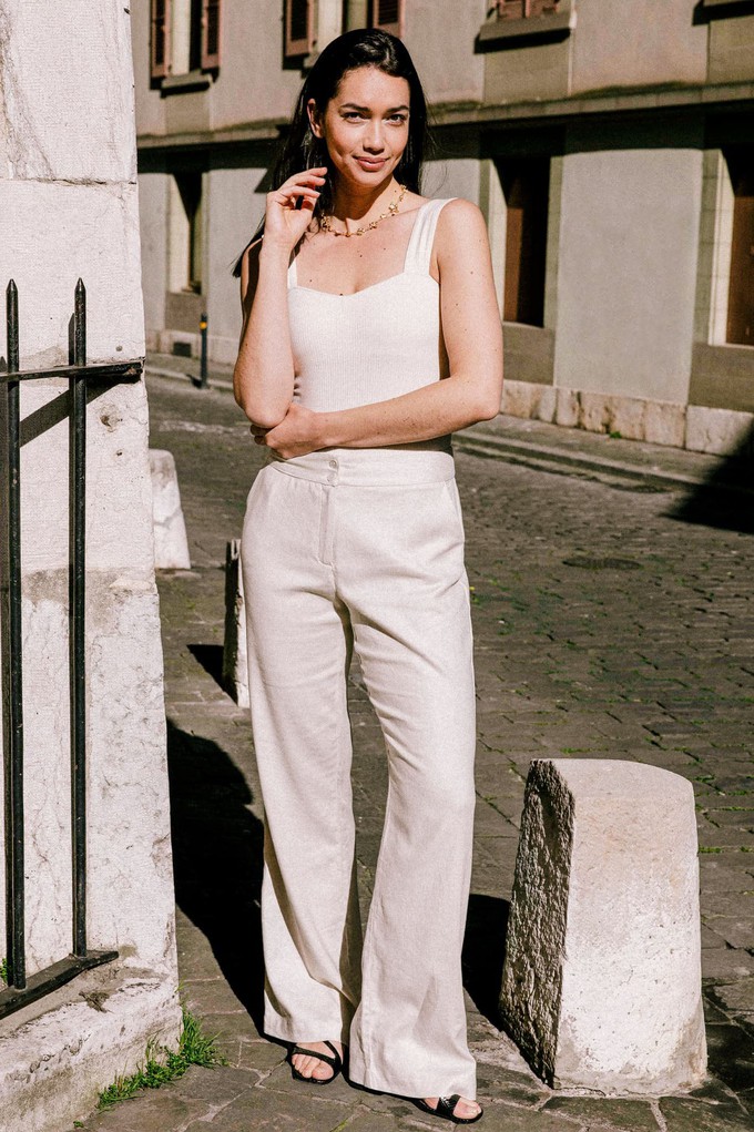Laurier beige pants from avani apparel