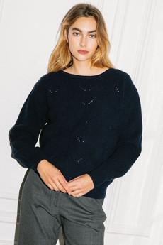 Sweater Idesia navy via avani apparel