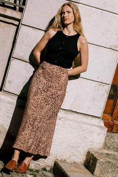 Skirt Iris leopard via avani apparel