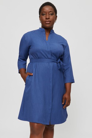 Lidia | Blusenkleid in Blau from AYANI