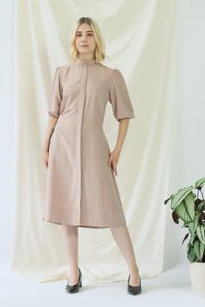 Melanie | Hemdkleid mit Ballonärmeln in Rosa via AYANI