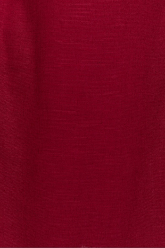 Emilia | Midi A-Linie Kleid mit Leinen in Rot from AYANI