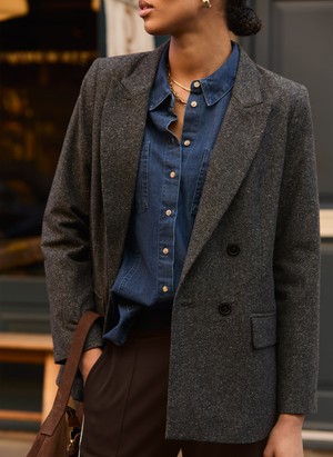 Eugenie Wool Blend Tailored Blazer from Baukjen