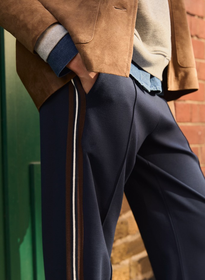 Marjorie Side Stripe Ponte Trousers from Baukjen