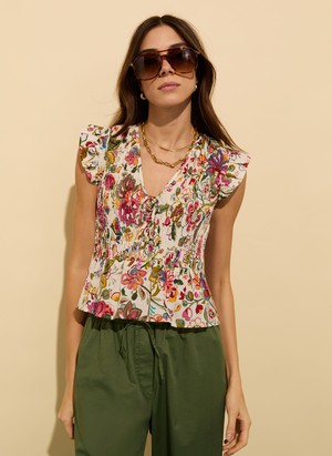 Breanna Organic Cotton Straight Crop Trousers from Baukjen