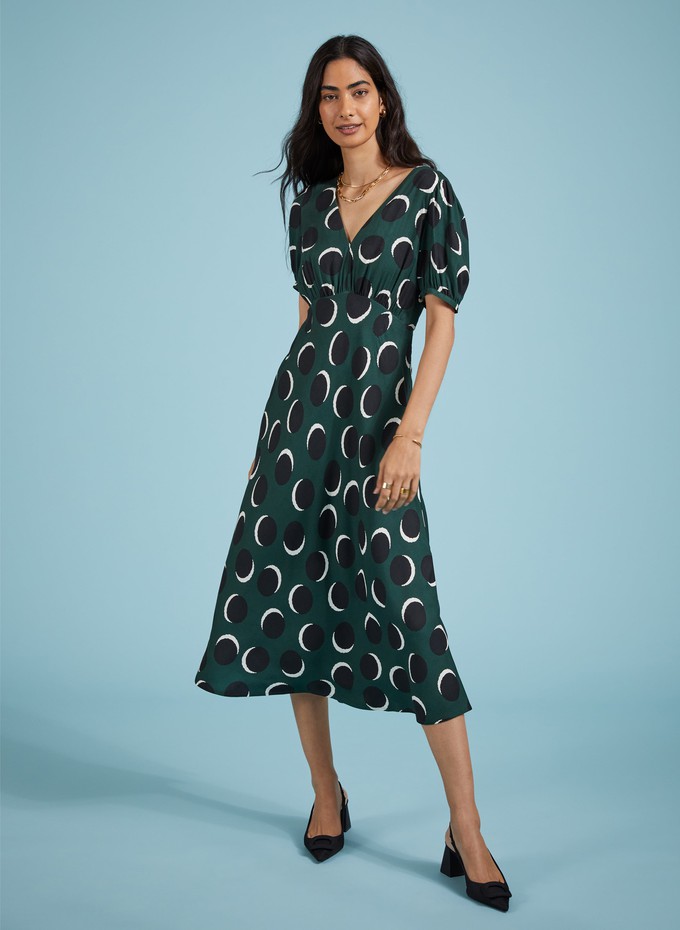 Kaydence Printed Midi Tea Dress with Livaeco from Baukjen