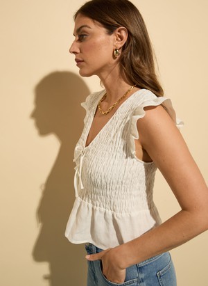 Danielle Hemp Smocked Blouse from Baukjen
