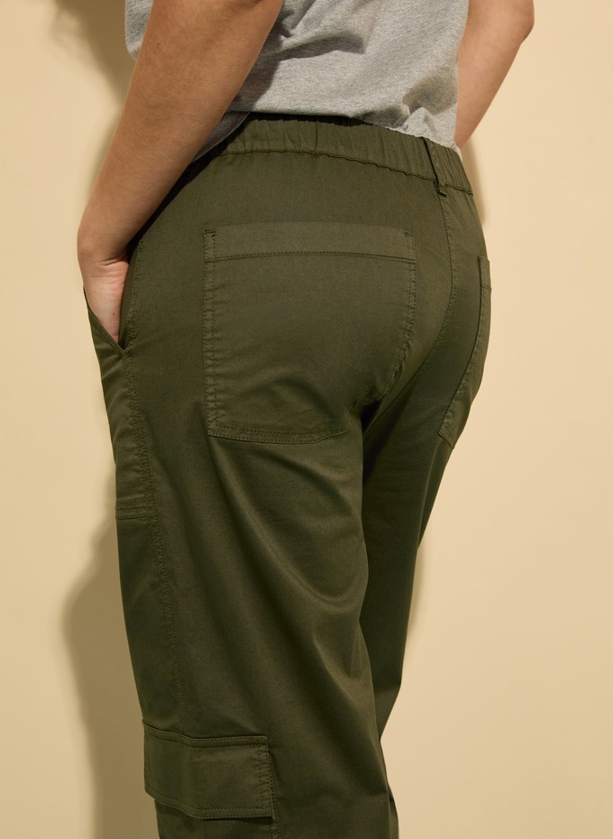 Zenya Organic Cotton Wide Leg Cargo Trousers from Baukjen