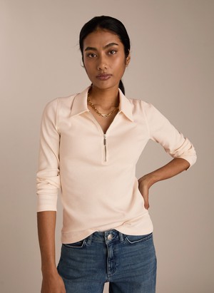 Organic Cotton Zip Collar Top from Baukjen