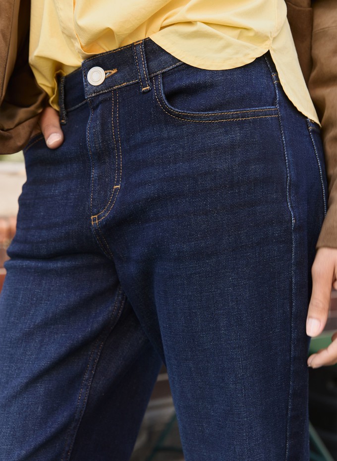 Petite Zenna Organic Cotton Stretch Straight Leg Jeans from Baukjen
