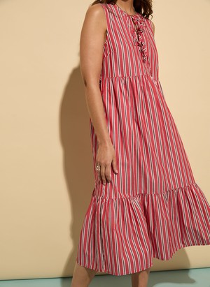 Devi Organic Cotton Tie Midi Dress from Baukjen