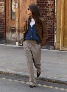 Gwynnie Wool Blend Wide Leg Trousers via Baukjen