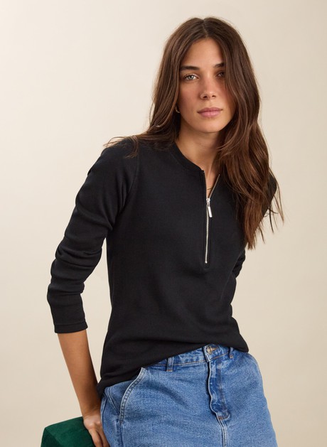 Baukjen Essentials Organic Long Sleeve Zip Top from Baukjen