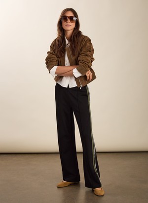 Petite Marjorie Side Stripe Ponte Trousers from Baukjen