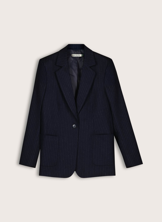 Carson Wool Blend Pinstripe Blazer from Baukjen