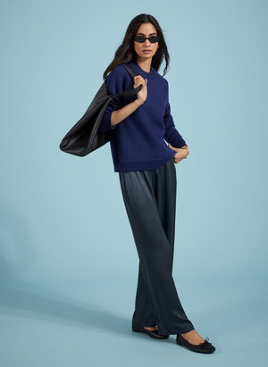 Monica Satin Wide Leg Trousers from Baukjen