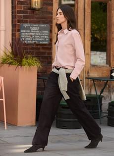 Petite Fera Wool Blend Wide Leg Trousers via Baukjen
