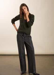 Petite Fera Wool Blend Wide Leg Trousers via Baukjen