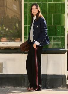 Marjorie Side Stripe Ponte Trousers via Baukjen