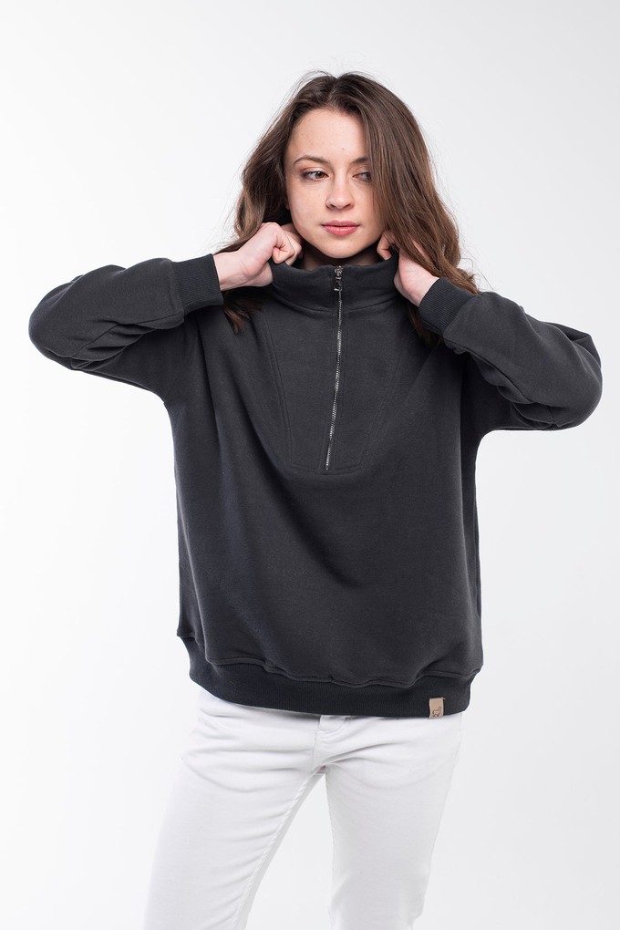 Zipped Neck Sweatshirt from Bee & Alpaca