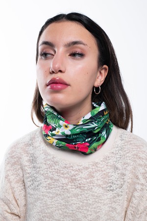 Multi Purpose Neck Scarf - Floral Stripes from Bee & Alpaca