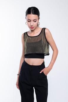 Sparkly Light Crop Top via Bee & Alpaca