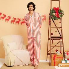Candy Cane Pyjama Set - Men via Bhoomi