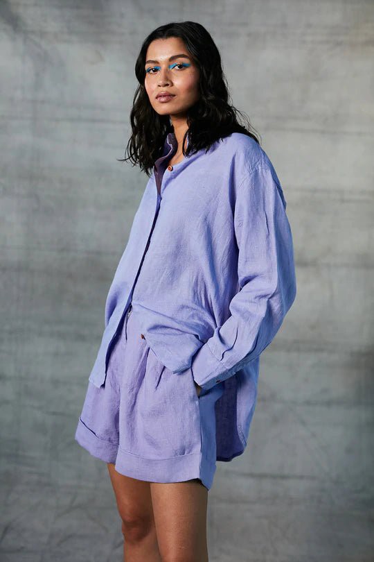 Lavender Oversized Shirt from Bhoomi
