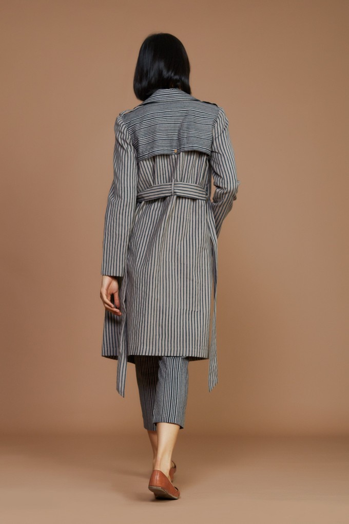 Megan Trench Coat Charcoal from Bhoomi