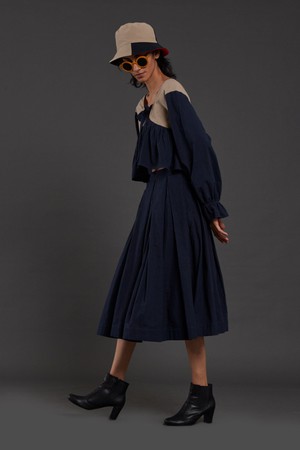 Brigitte Skirt Set Blue from Bhoomi