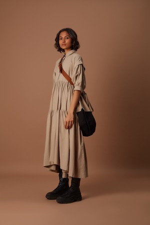 Matera Dress Beige from Bhoomi