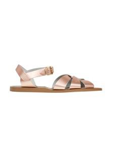 Rose Gold Leather Sandals via BIBICO