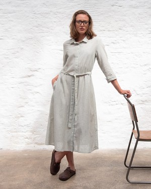 Rita Striped Shirt Dress from BIBICO