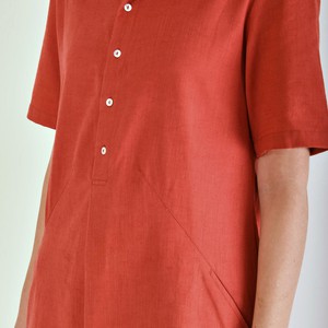 Joe Red Linen Shirt Dress from BIBICO