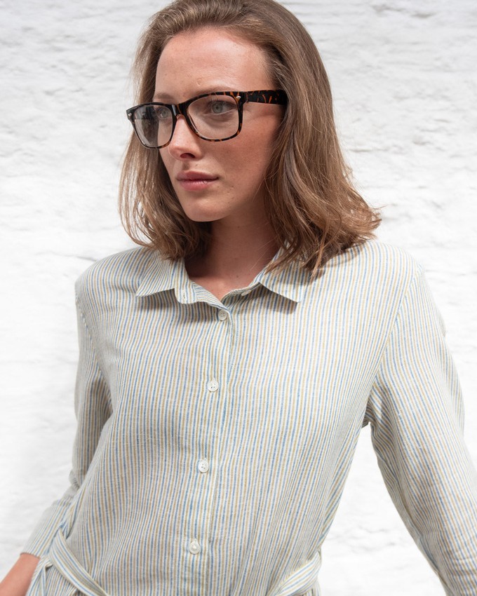 Rita Striped Shirt Dress from BIBICO