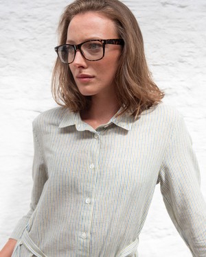 Rita Striped Shirt Dress from BIBICO