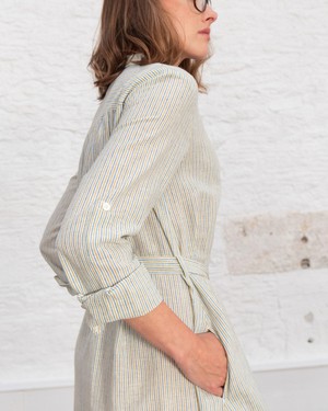 Rita Striped Shirt Dress from BIBICO