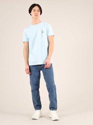 Lavender Mens Tee, Organic Cotton, in Light Blue from blondegonerogue