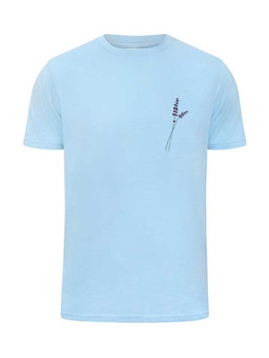 Lavender Mens Tee, Organic Cotton, in Light Blue from blondegonerogue